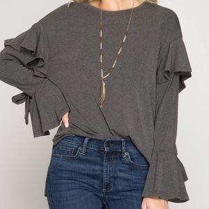 Ruffle Bell Sleeve Top